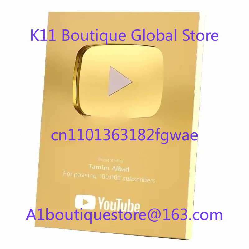 Custom Play Button Silver Gold - огляд і ціна Esports Gaming Trophy