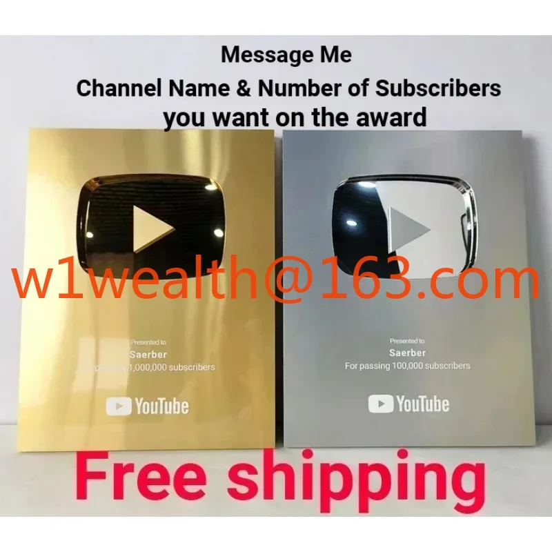 custom YouTube award Gold cust - огляд і ціна Esports Gaming Trophy