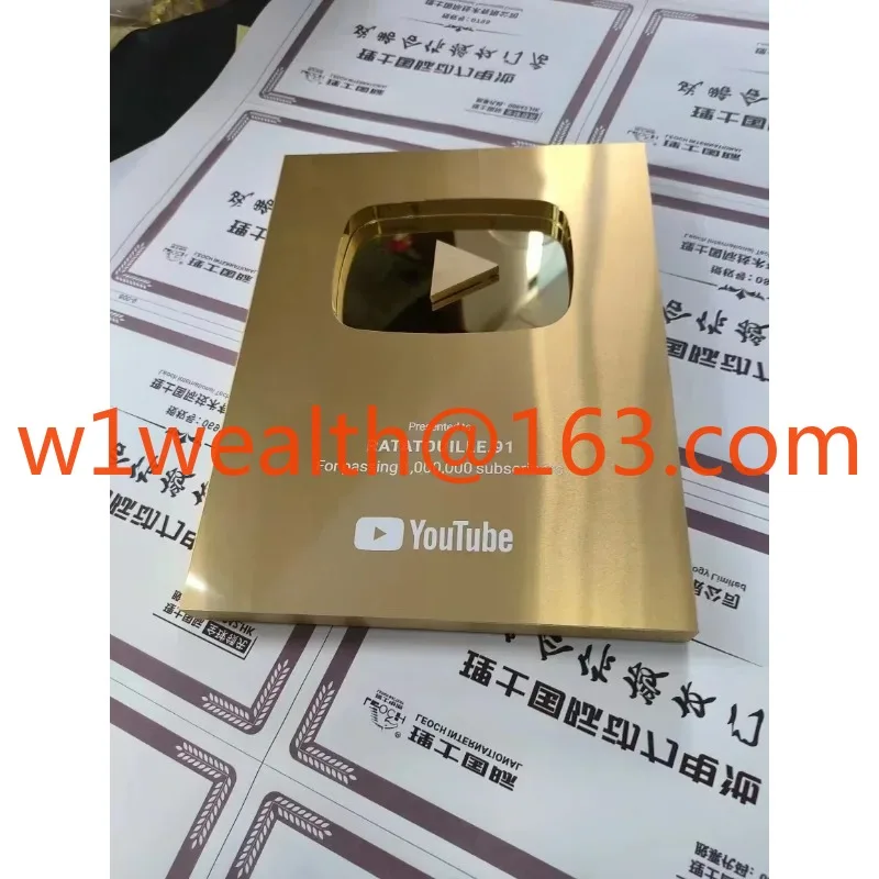 custom YouTube award Gold cust - огляд і ціна Esports Gaming Trophy