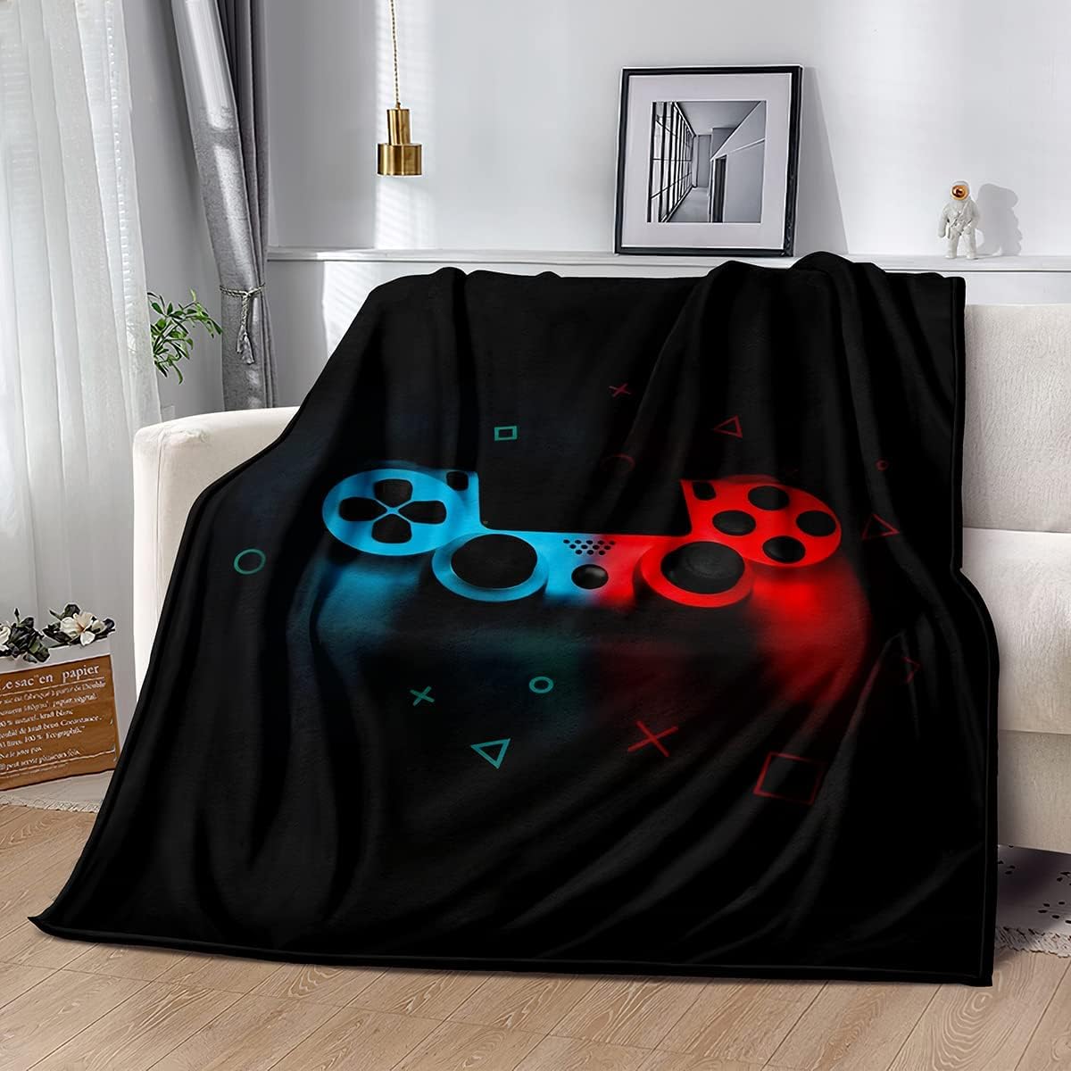 Gaming Pattern Fleece Throw Bl - огляд і ціна Esports Gaming Bed